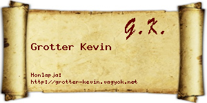 Grotter Kevin névjegykártya
