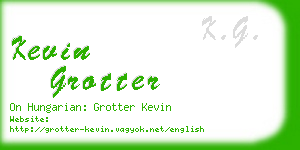 kevin grotter business card